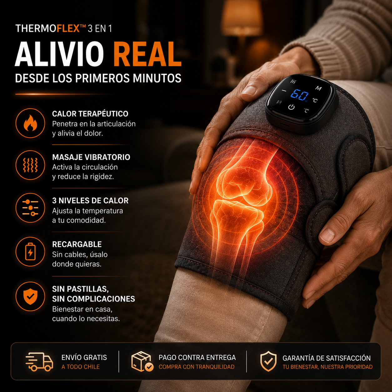ThermoFlex™ — Alivio térmico para rodilla y articulaciones
