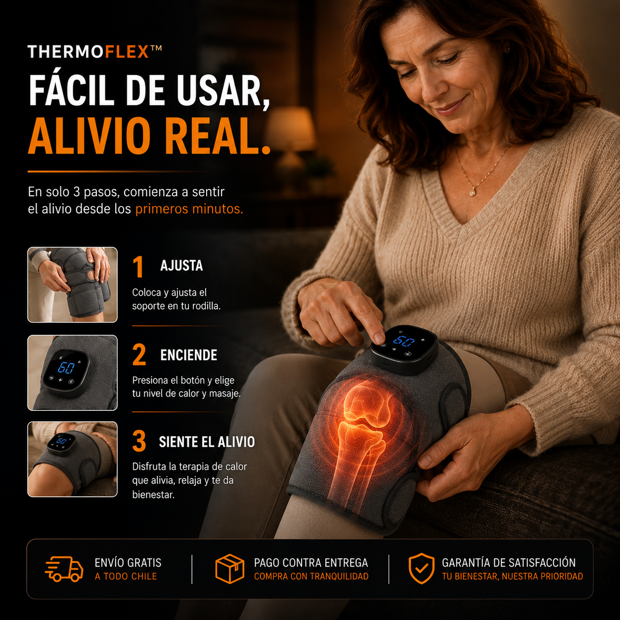 ThermoFlex™ — Alivio térmico para rodilla y articulaciones